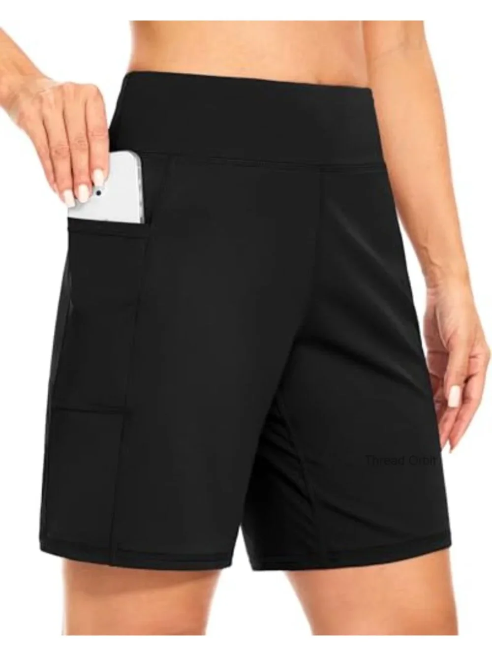 High Waisted Bermuda Shorts with Pockets, 7
